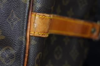 Vintage Louis Vuitton Keepall 45 Monogram Canvas Travel Bag Luggage Tag France